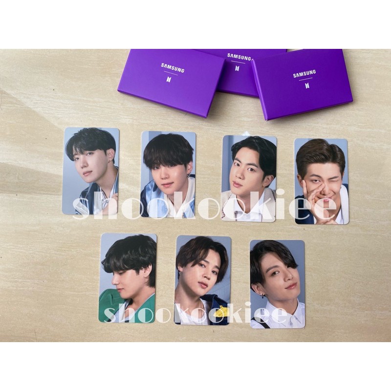 BTS SAMSUNG OFFICIAL PHOTOCARD namjoon jin suga jhope taehyung jimin jungkook