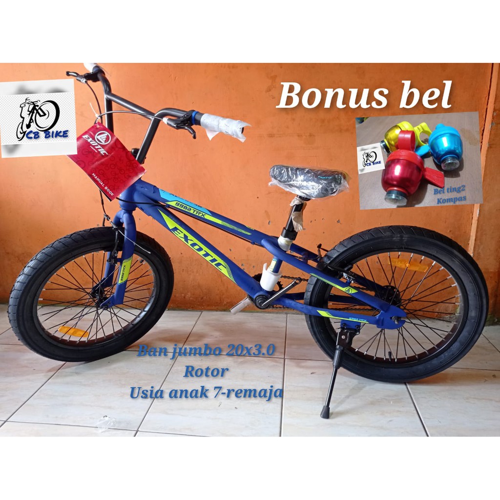 SEPEDA BMX UKURAN 20 INCH BAN JUMBOO 3.0 EXOTIC 9982 TRX USIA 6-REMAJA