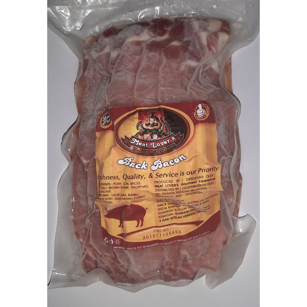 

Back Bacon - Meat Lovers - 500 gram (14 pcs) - Bacon Babi - Pork Bacon