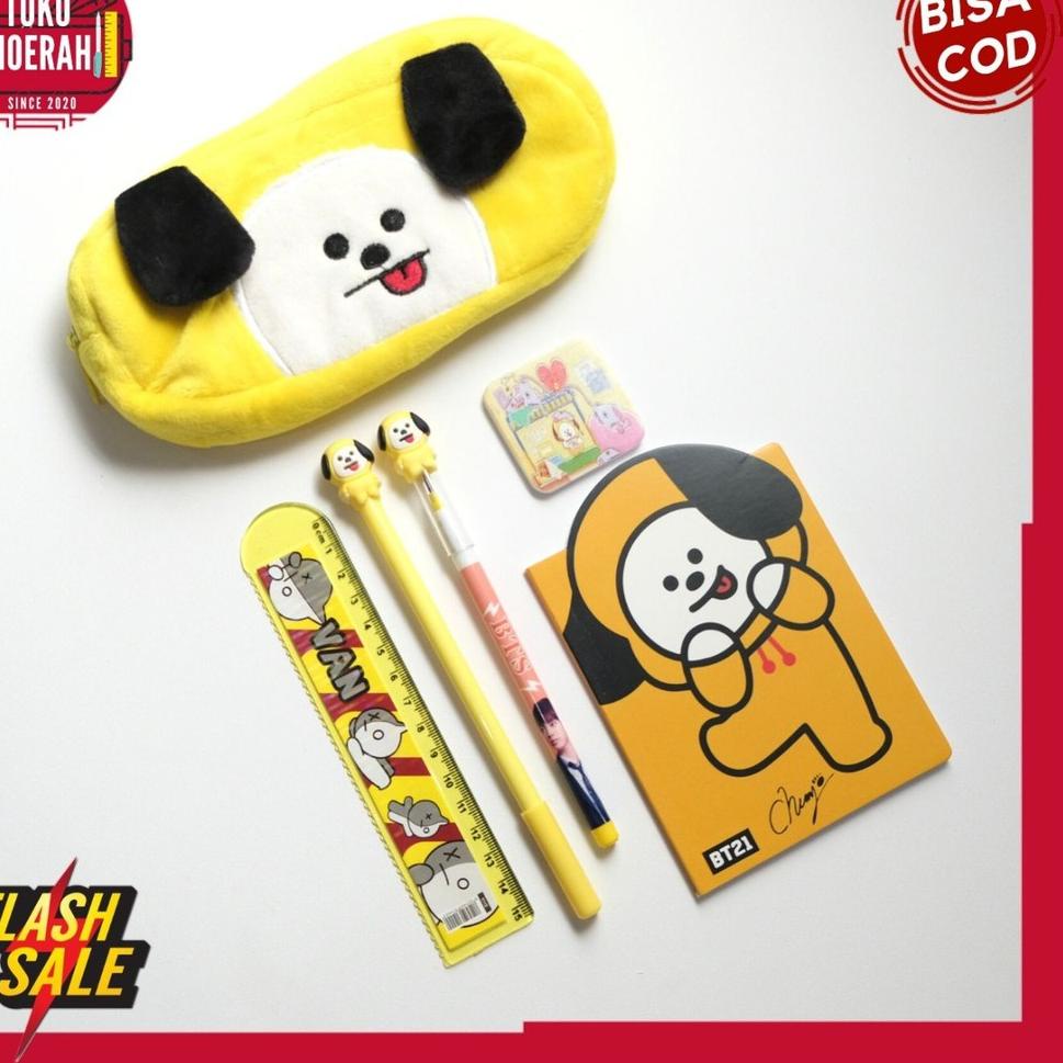 

➟ COMPLETE SET BT21 KOTAK PENSIL PULPEN BT21 KADO SOUVENIR BT21 SUPERFANS BT21 BTS KPOP ATK MURAH ㊟