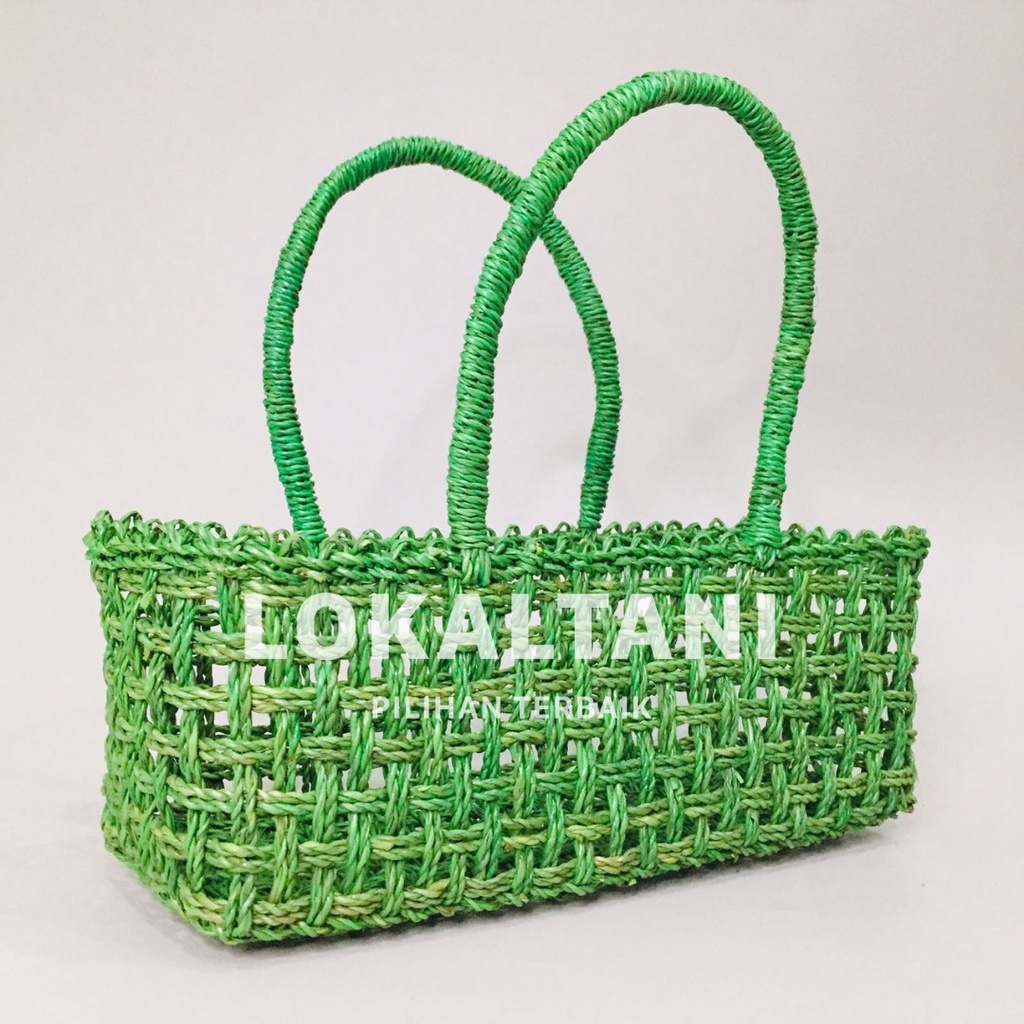 

Promo 7.7 Tas Rara untuk 2 Toples Kue/ Tas Hampers rotan/ Hampers Kue Kering Ijo