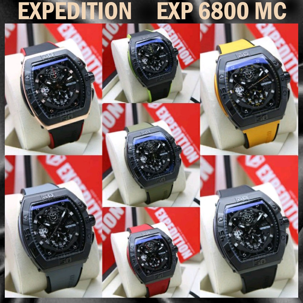 Expedition EXP 6800 / E 6800 Jam Tangan Pria Original Size 4,8 Cm x 5,3 Cm