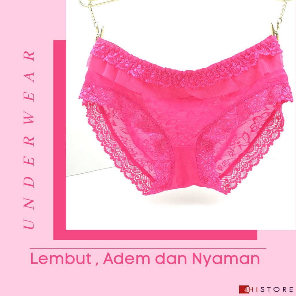 [HI]CELANA DALAM RENDA UNDERWEAR UNDIES CD WANITA 25cm x 18cm Art 353