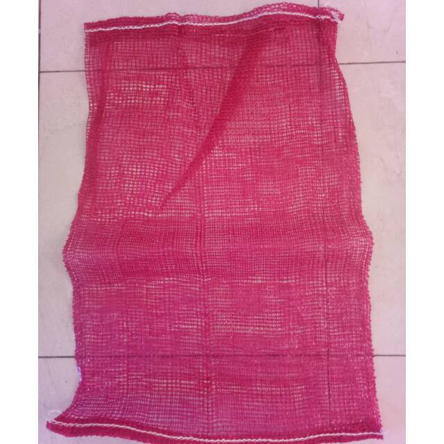 Karung Waring/jaring sayur merah ukuran 60x100