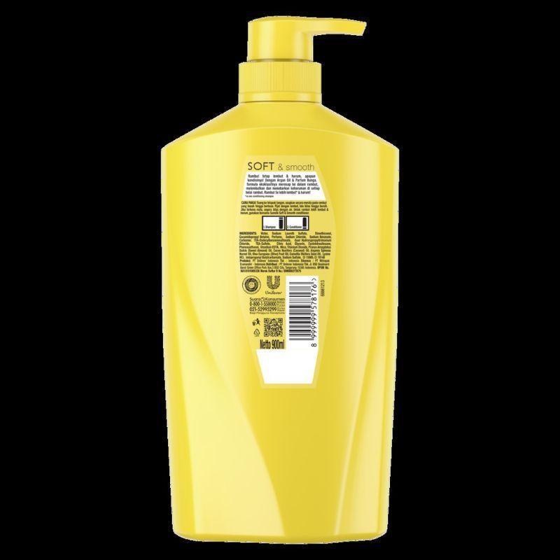 sunsilk soft &amp; smooth 900ml / sunsilk kuning 900ml