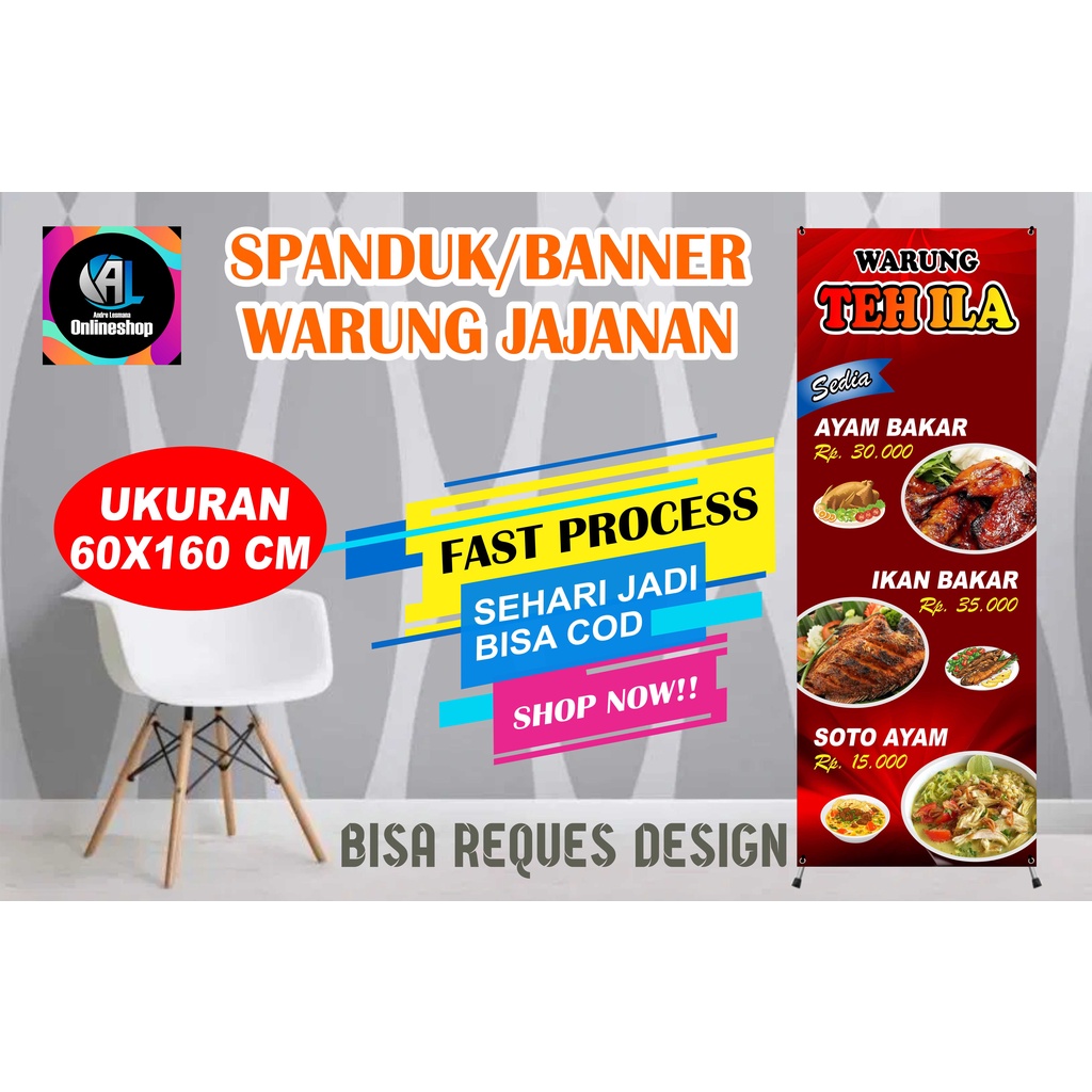 Jual Spanduk, Banner Berdiri Warung Makan | Shopee Indonesia