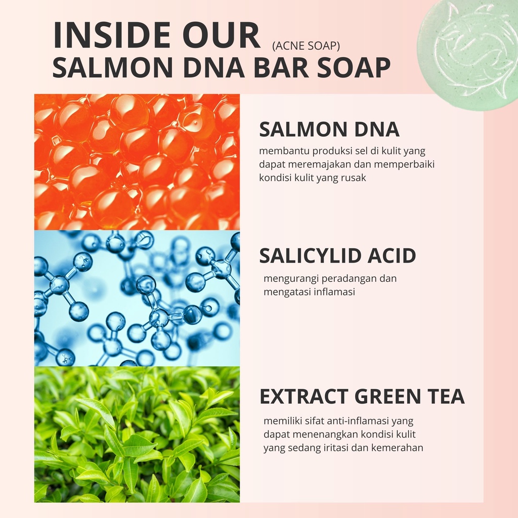 Lauralee Combo Brightening Serum Salmon DNA 150ML & Sabun Salmon DNA 2in1-4