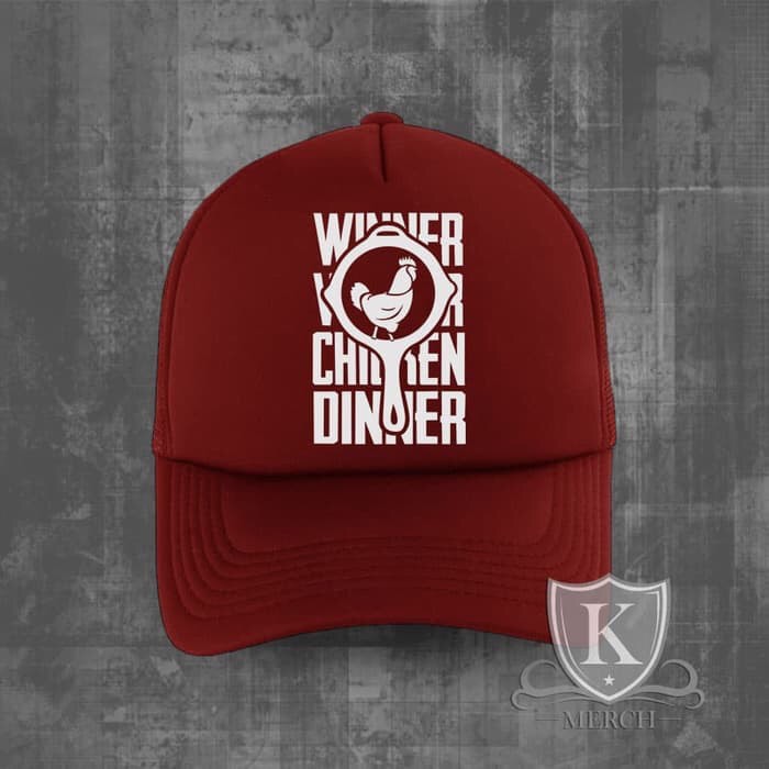 TOPI PUBG CHICKEN DINNER JARING TRUCKER