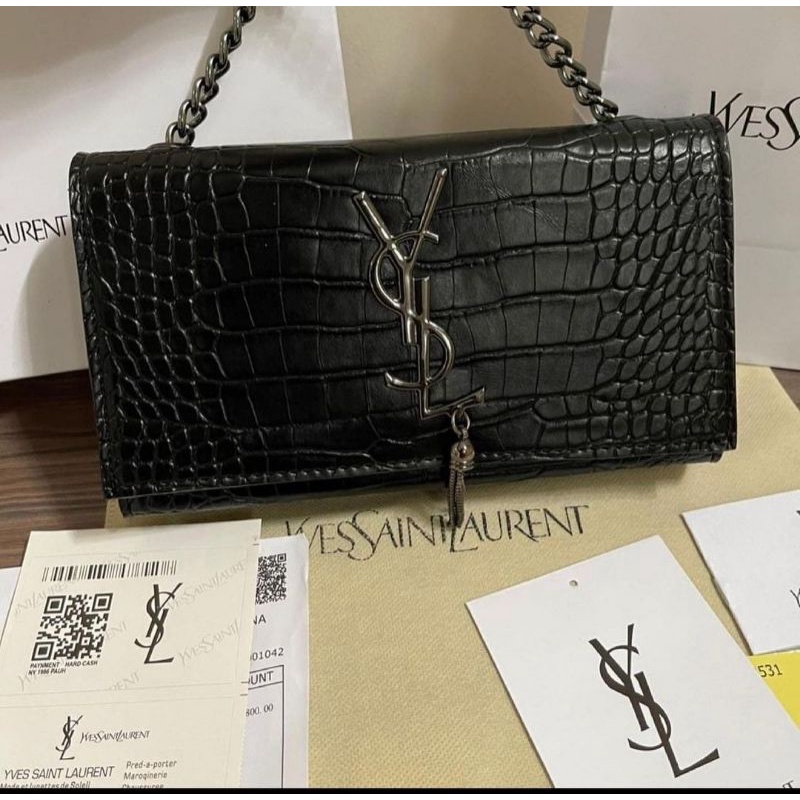 YVES SAINT LAURENT YSL croco bag