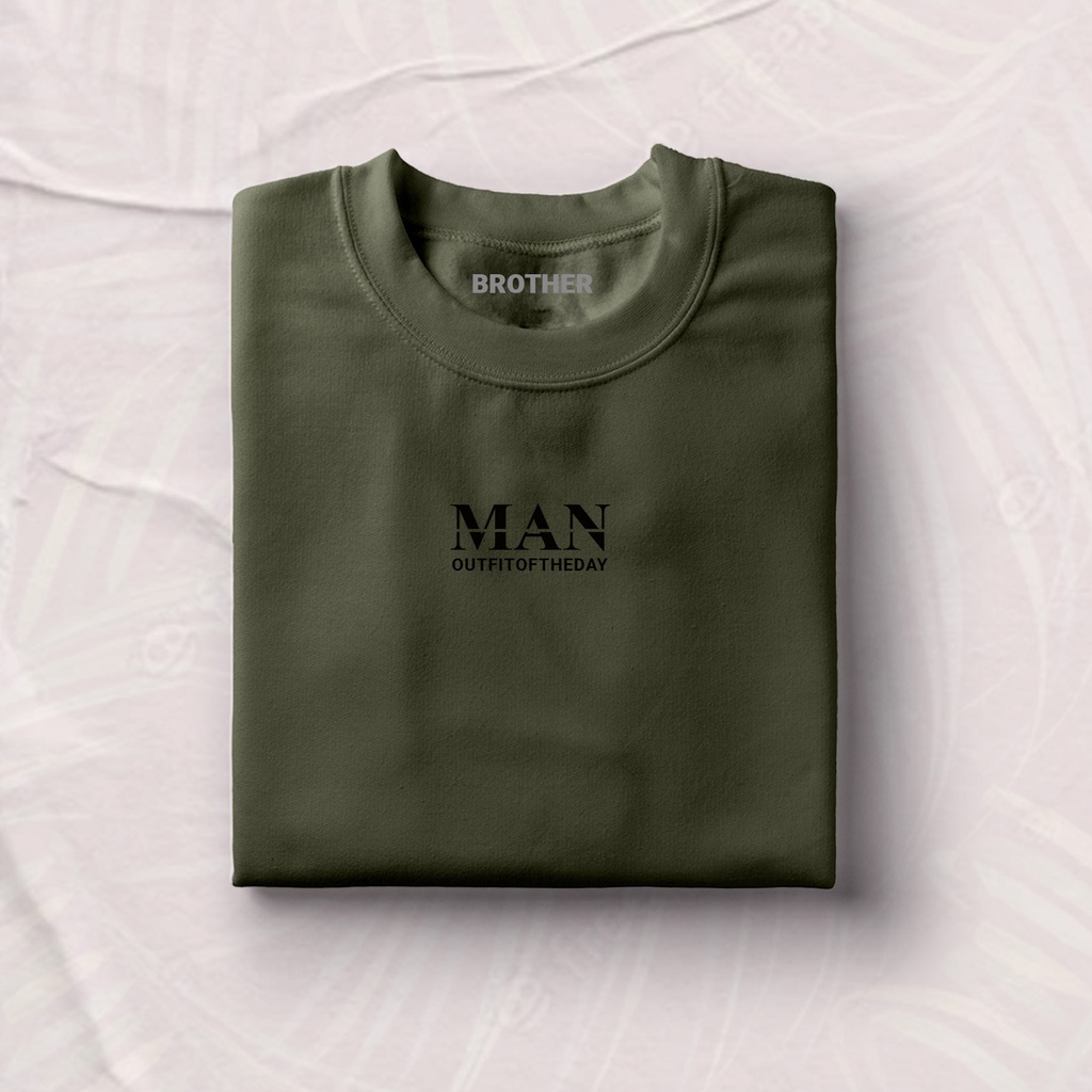 BROTHER STORE - Kaos Distro Pria - KAOS COWOK CEWEK - Kaos Kata Kata - Articel MAN Text HITAM Premium