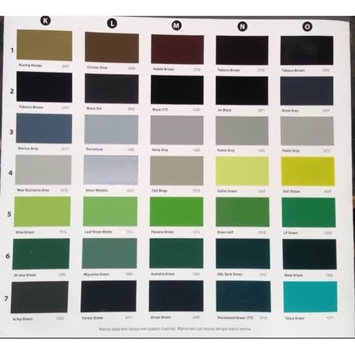 Cat NC Top Color Danapaint Warna Khusus (III) 1 Kg Palembang