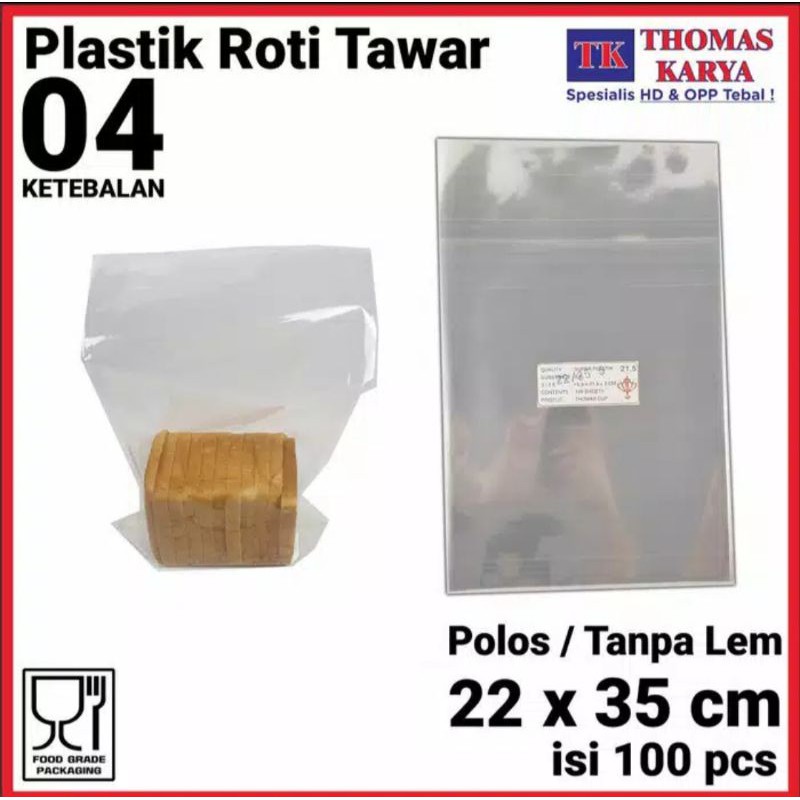

22x35 CM Plastik OPP TEBAL | Plastik OPP POLOS | Plastik Kaca | Plastik OPP Tanpa Lem Roti Tawar
