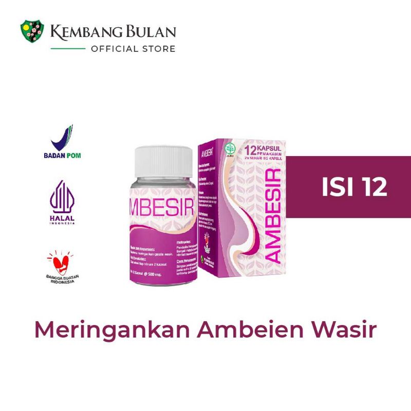 

AMBESIR MENGATASI WASIR ISI 12 KAPSUL