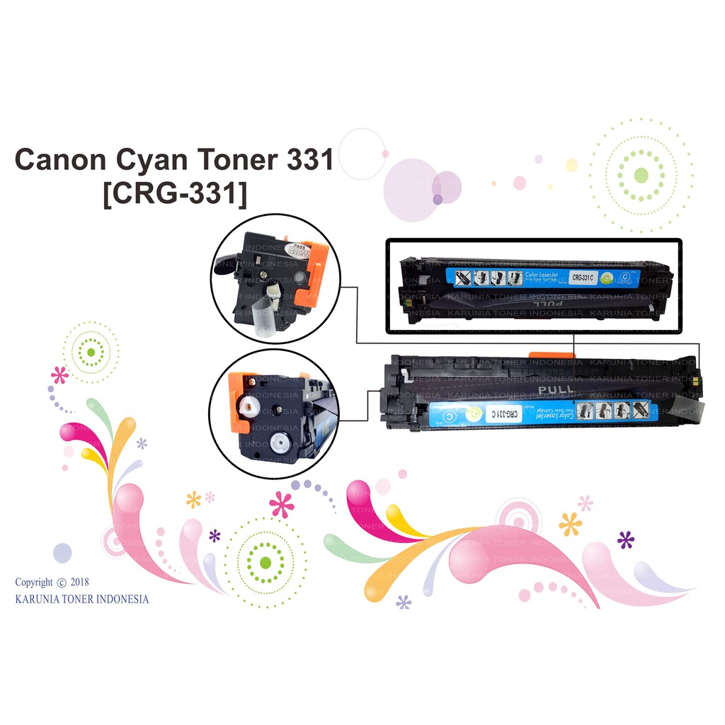 Cartridge Compatible Toner Color Canon CRG131 331 731 LBP7100 LBP 7100 Cyan