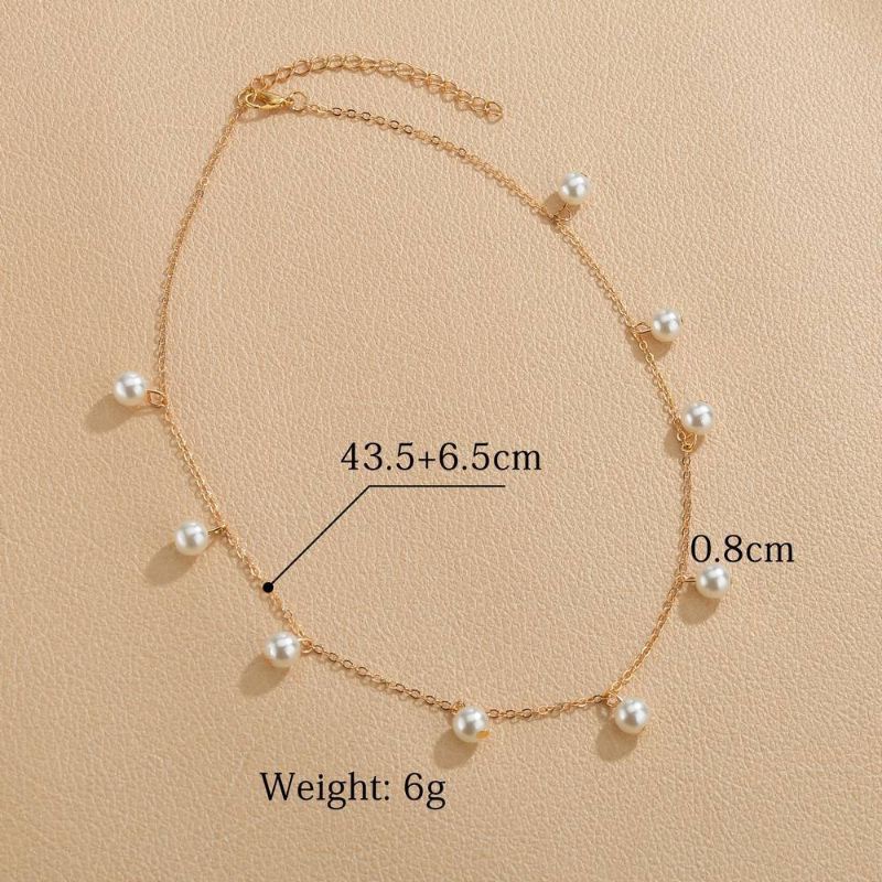 Alyssa Korean Pearl Charm Necklace Kalung Liontin Mutiara Bandul Korea