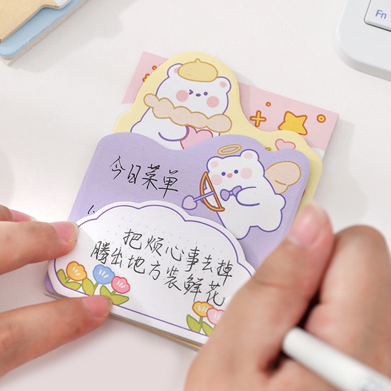 80 Sheets INS Creative Cartoon Story Series Sticky Notes Set Student Handbook Deco Tearable Note Paper Set