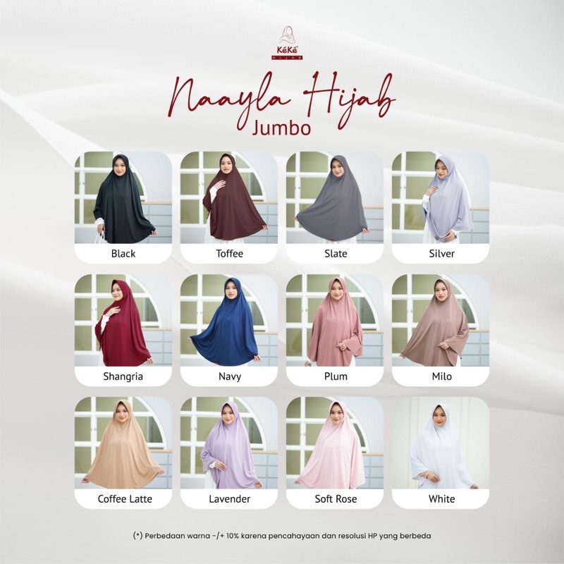 NAAYLA HIJAB JUMBO || DISKON KERUDUNG JILBAB BERGO KEKE NAYLA TERBARU