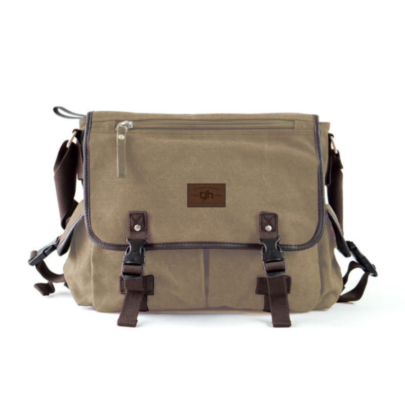 GH-Bag Tas Slingbag Pria/Tas Selempang/Tas Kerja Pria/Tas Cowo Besar Canvas Model Terbaru Kekinian