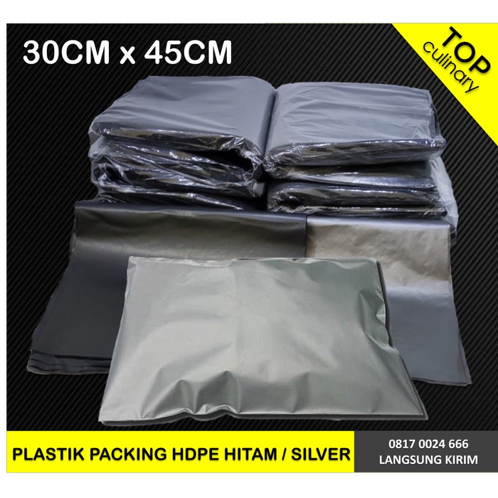 

Ginger- PLASTIK PACKING SILVER 30X45CM, HD/PE BUNGKUS PAKET OLSHOP TANPA PLONG - silver