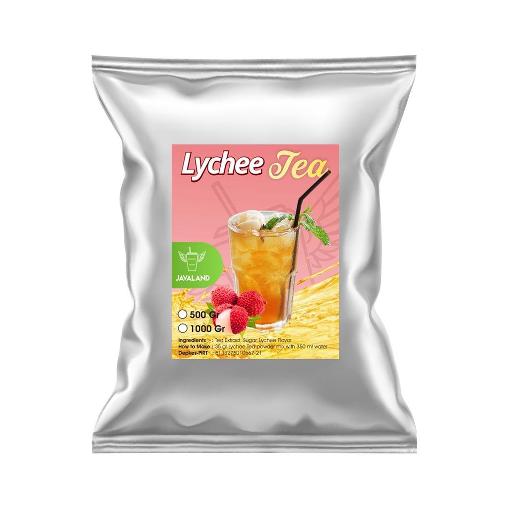 

Javaland Bubuk Minuman Rasa Lychee Tea / Teh Leci 1Kg - Regular Plain | Es Teh