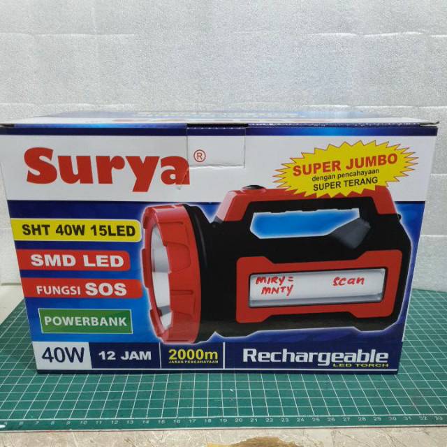 Senter Tenteng Surya Senter + power Bank Senter Surya SHT 40W 15LED