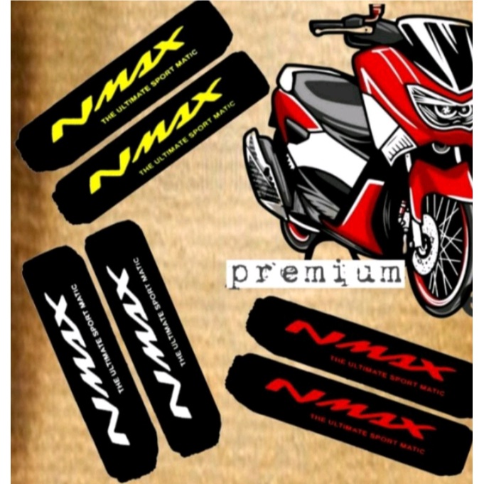 sarung shock cover shockbreaker shok belakang NMAX AEROX XMAX sepasang - 2 Yamaha Kuning