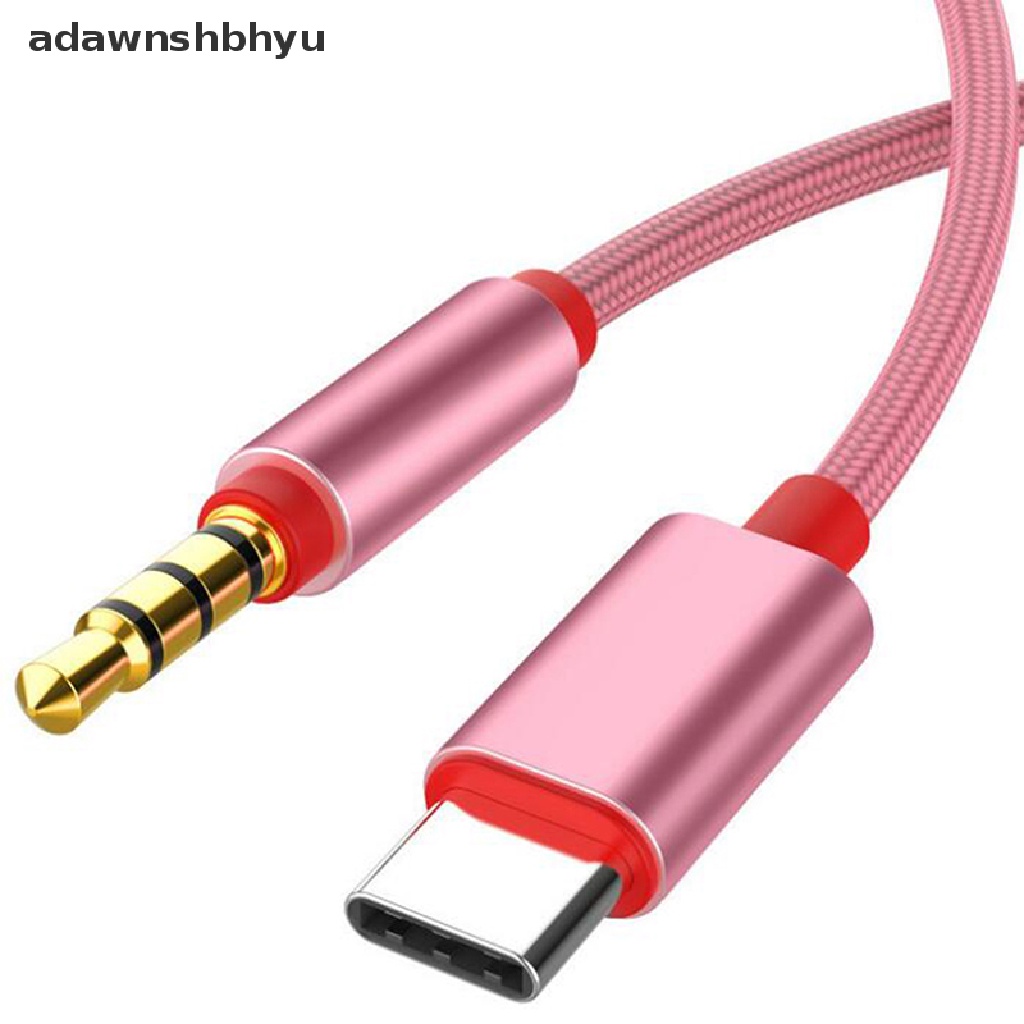 Adawnshbhyu Type-C To 3.5mm Jack Male Audio Aux Cable Male To USB-C Konektor Adaptor Stereo