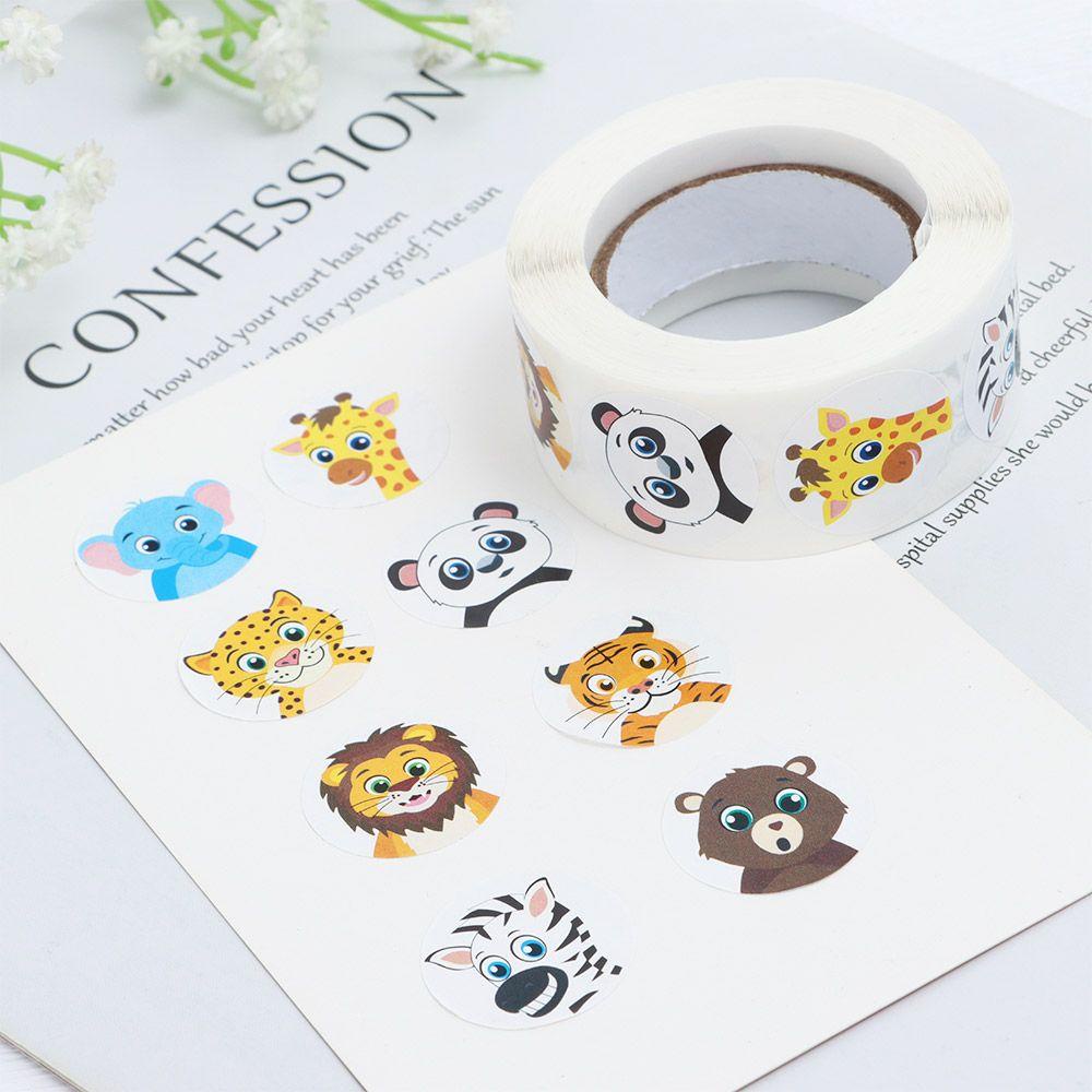 Populer Animal Sticker DIY Postcard Kid Dekorasi Sekolah Alat Tulis Stiker