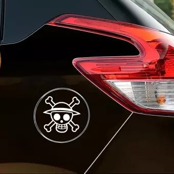 Stiker Mobil Tutup Bensin Mobil Logo Bajak Laut One Piece Car Tank Cover Sticker KHUSUS MOBIL