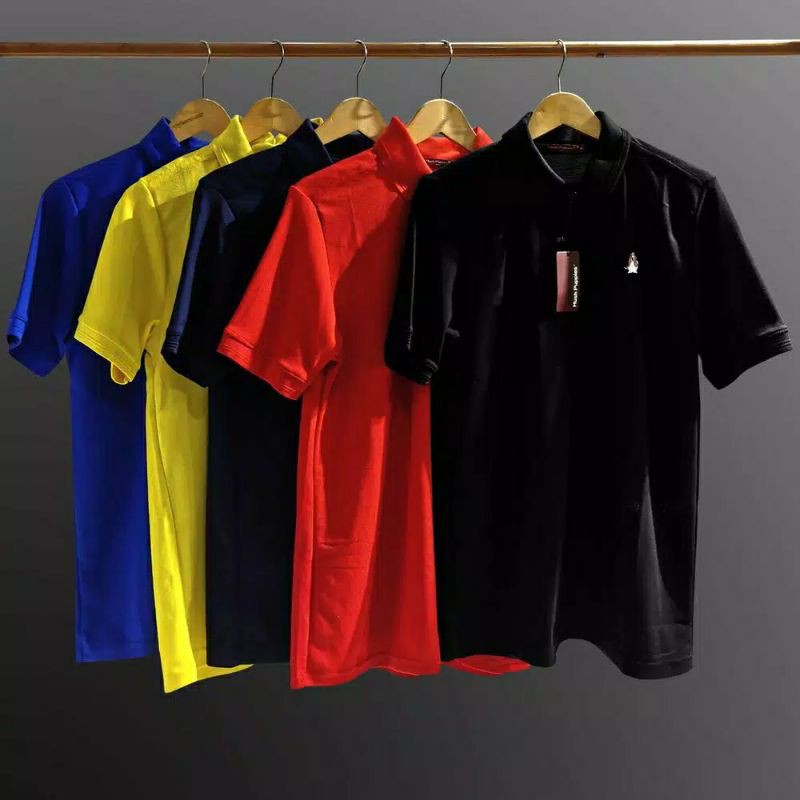 Kaos Polo Hush Puppies Faldo 100% Original kaos polos kerah reguler fit katun Polyester cotton