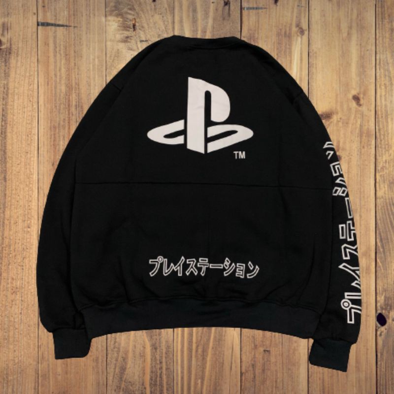 Sweater Crewneck Pull&amp;Bear x Playstation Fulltag&amp;Lebel Premium Hight Quality