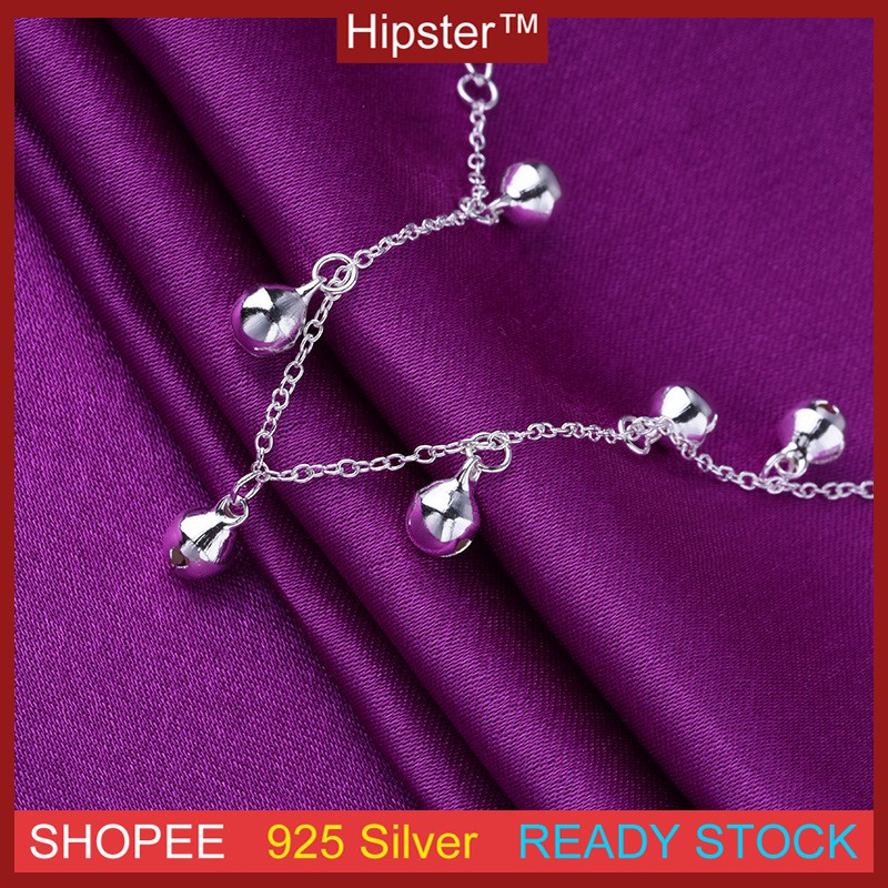 Fashion Aksesoris S925 Sterling Silver Desain Rantai Kaki Kepribadian Sederhana