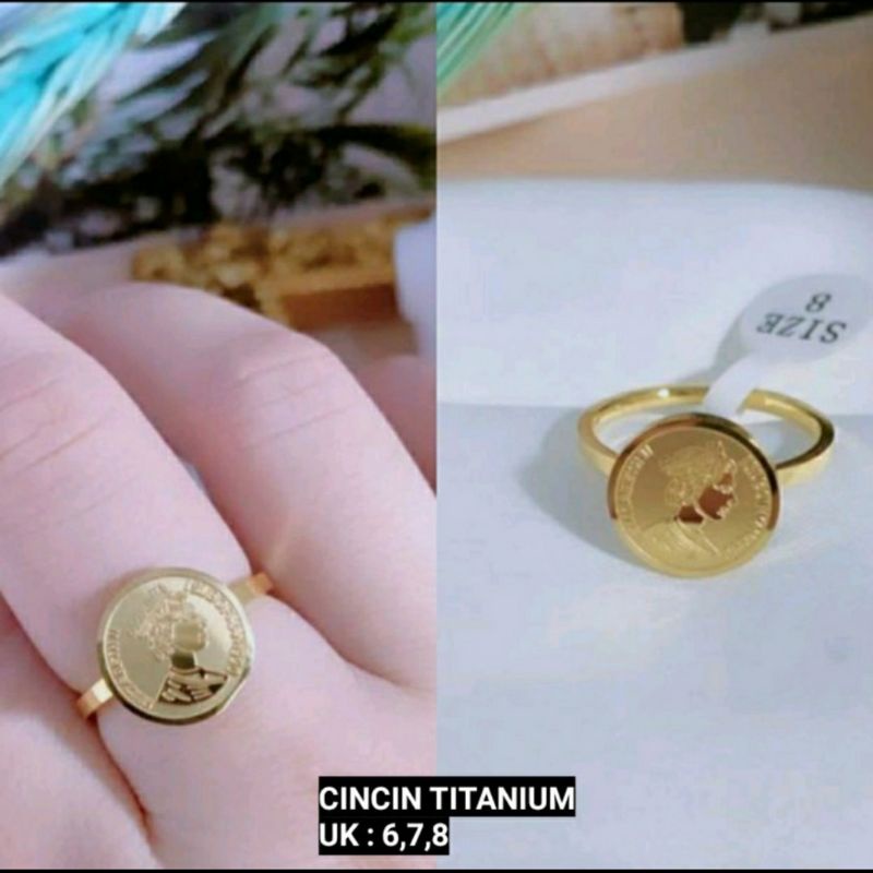 cincin koin elizabeth titanium