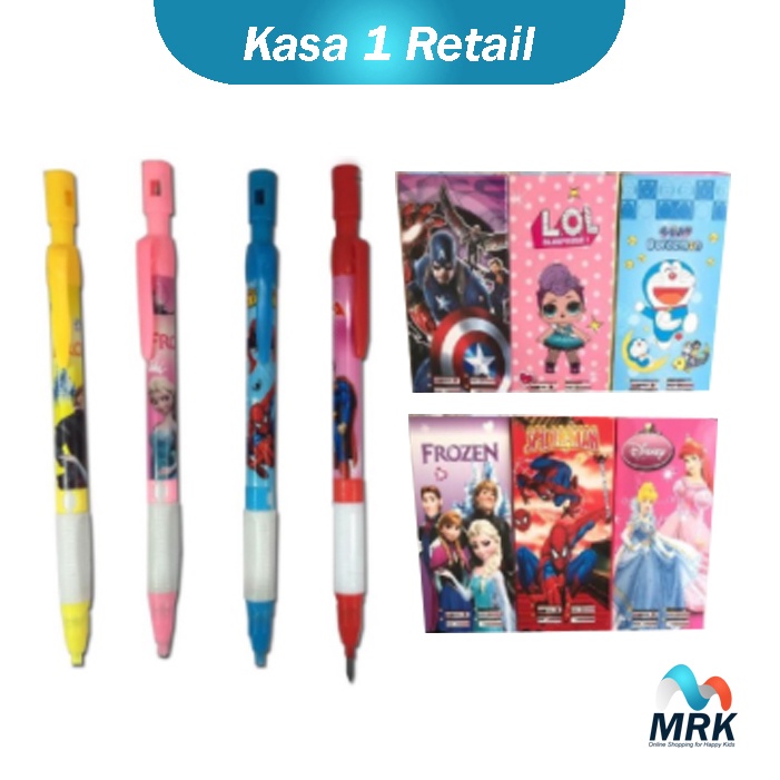 

4 PCS Pensil Mekanik Anak Sekolah / Pencil Mekanik 2.0 Disney Anak Sekolah SD