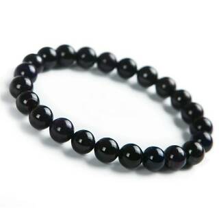  Gelang  Batu Natural Black Onyx Black jade Giok Hitam 