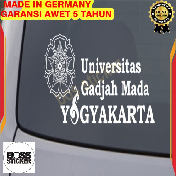 Murah Stiker Cutting Sticker Kaca Mobil - Universitas Gajah Mada UGM Elegan