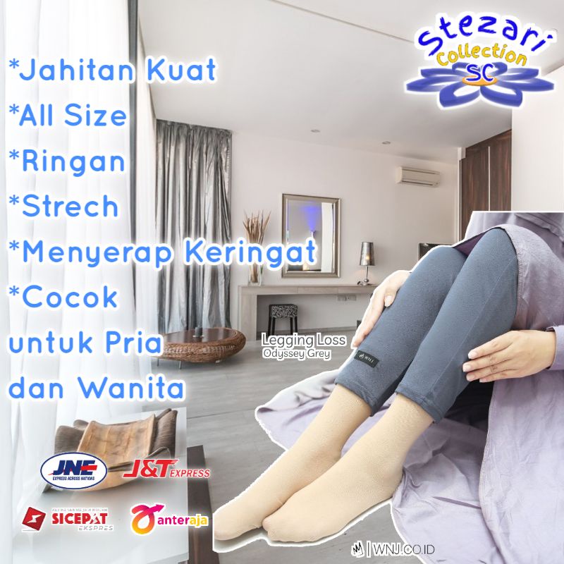 Celana leging legging leggings lejing loss olahraga sport senam wanita perempuan cewek cewe pria lak