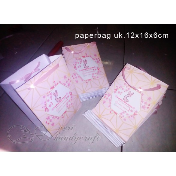 

paperbag uk.12x16x6cm desain custom isi 50pc