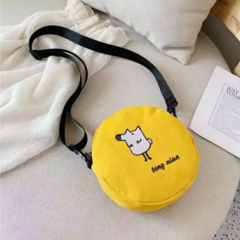 N_B_S / CRAZZY TAS SELEMPANG WANITA SLING BAG TAS SELEMPANG MINI BULAT TAS SELEMPANG KEKINIAN SIMPLE
