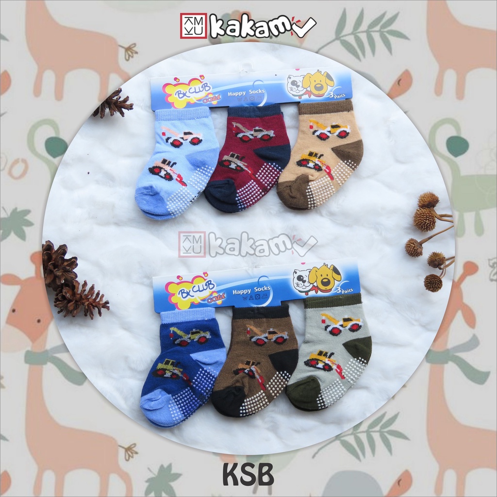 Kakamu Paket Kaos Kaki Bayi Boneka Motif Karakter Mix 12pcs