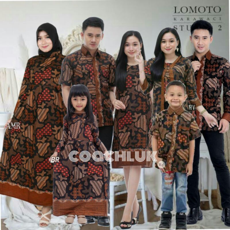 Bisa Pisah Batik Couple Keluarga Modern Sania Ruffle Ori Ndoro Jowi Dnt Pulau Coklat Garansi Shopee