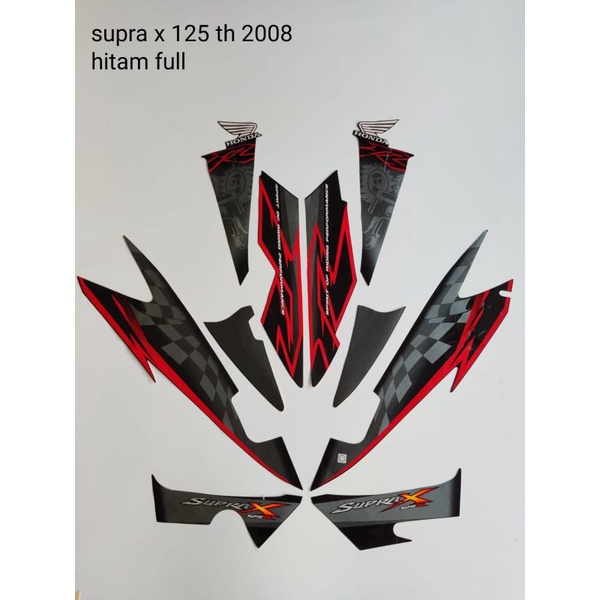 STRIPING SUPRA X125 2008 HITAM FUL