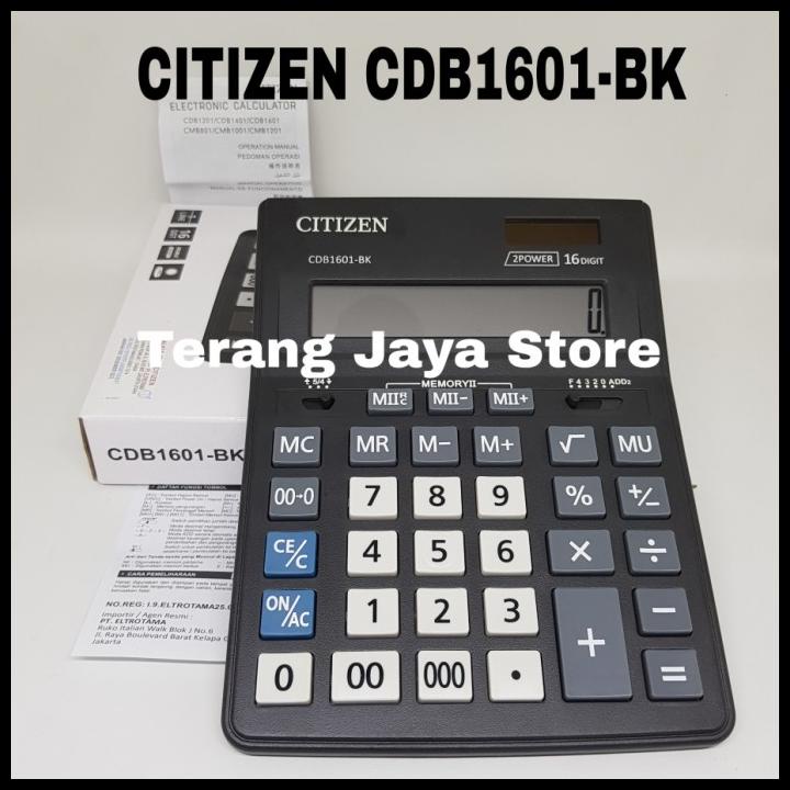 

Kalkulator Citizen 16 Digit Cdb1601-Bk Calculator Desktop Citizen 1601