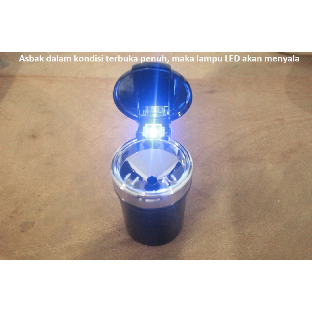 Asbak Led mobil Premium Logo Merk Honda Toyota Mazda Nissan Mitsubishi Mercy BMW Chevrolet dll