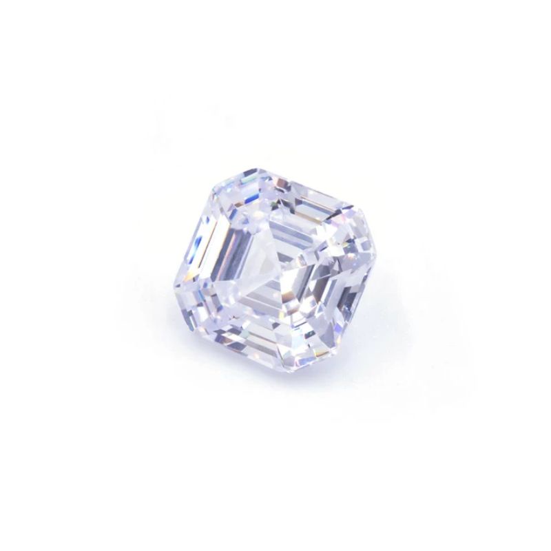 Size Kecil Batu Permata Asscher 3 - 8MM Diamond Cubic zirconia Grade A5