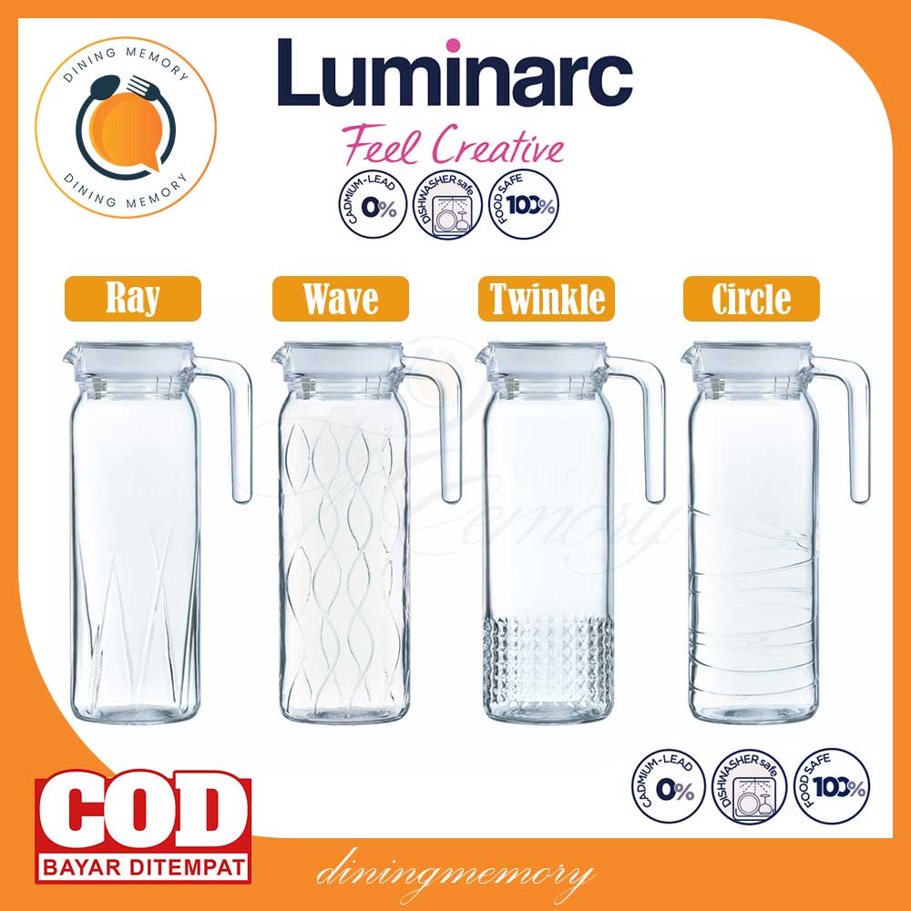 Jual Luminarc Teko Dona Jug Embossment With Lid 1000ml Per Pcs Indonesiashopee Indonesia 9018