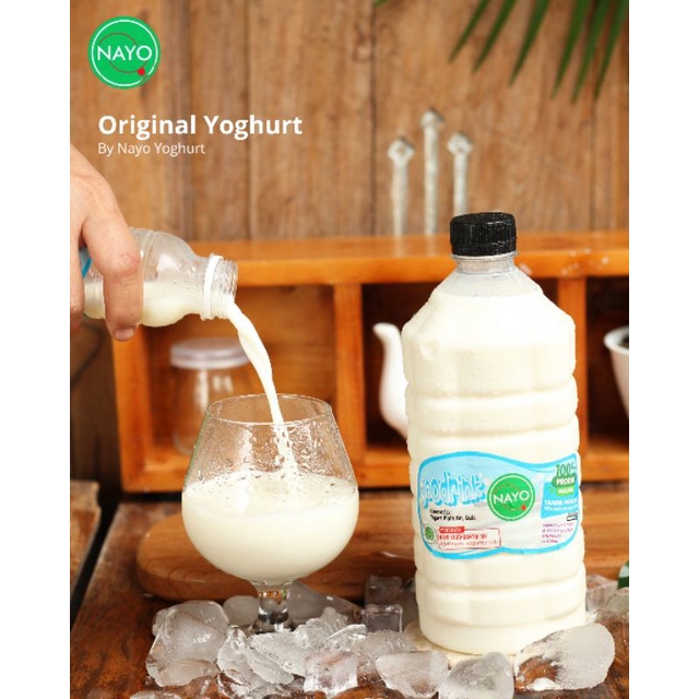Jual Yogurt Drink plain dan rasa buah segar NAYO 1 Liter Shopee Indonesia