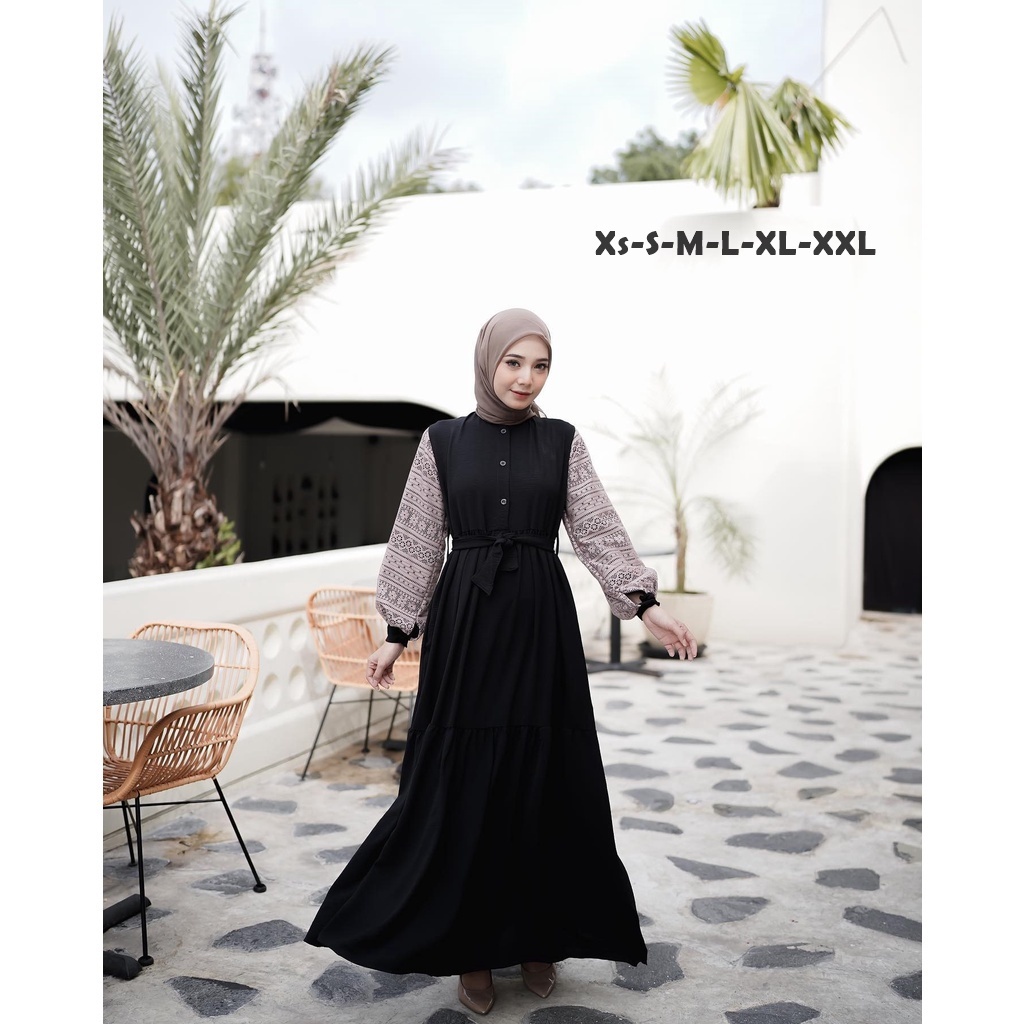 HAWARI FASHION - AZMA DRESS - DRESS BRUKAT KONDANGAN WANITA REMAJA MUSLIM KEKINIAN - BAJU GAMIS HITAM WANITA TERBARU 2023 – GAMIS BRUKAT ANAK PEREMPUAN – DRESS KOREA – DRESS IMPORT – DRESS PESTA – DRESS BUSUI – DRES – PAKAIAN WANITA