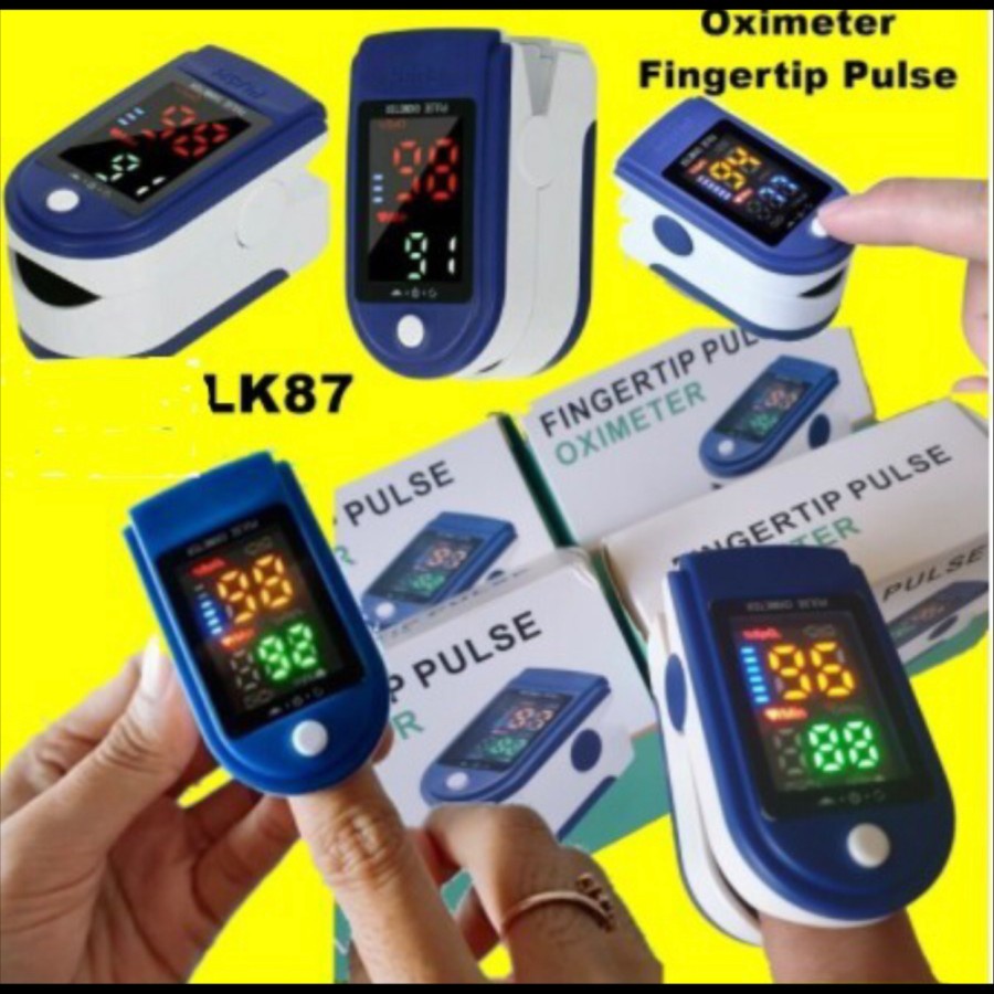 Oximeter Fingertip Pulse Oxymeter LK87 LCD Full Colour Oximeter LK 87 - Oximeter LK87 4WARNA