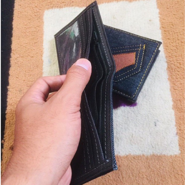 dompet anak muda keren bahan denim variasi model lipat dua horizontal #dompetdenim #dompetmurah #murahmeriah